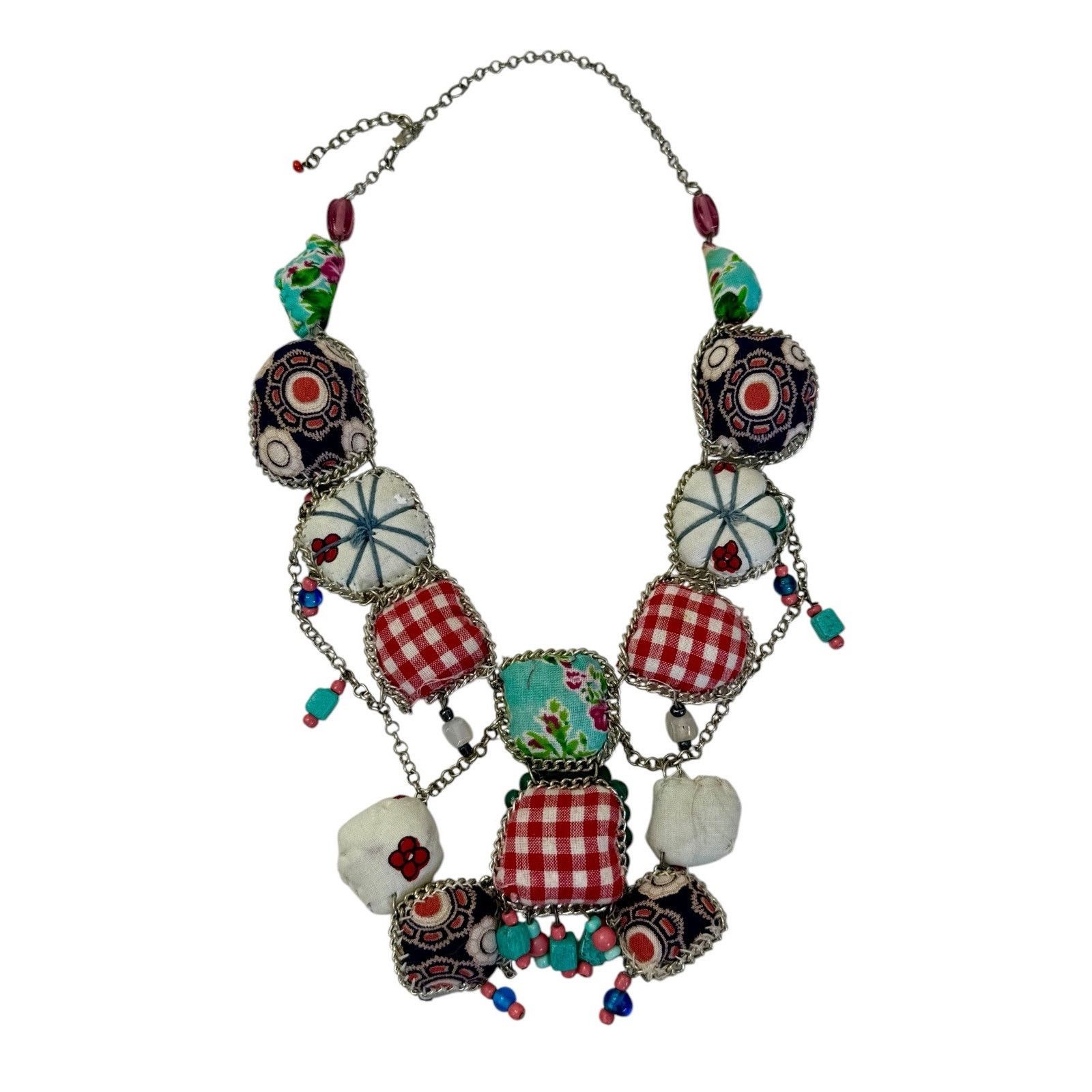 Other VINTAGE Handmade Italian Beaded Pillow Embellished Necklace Size ONE SIZE - 6 Thumbnail