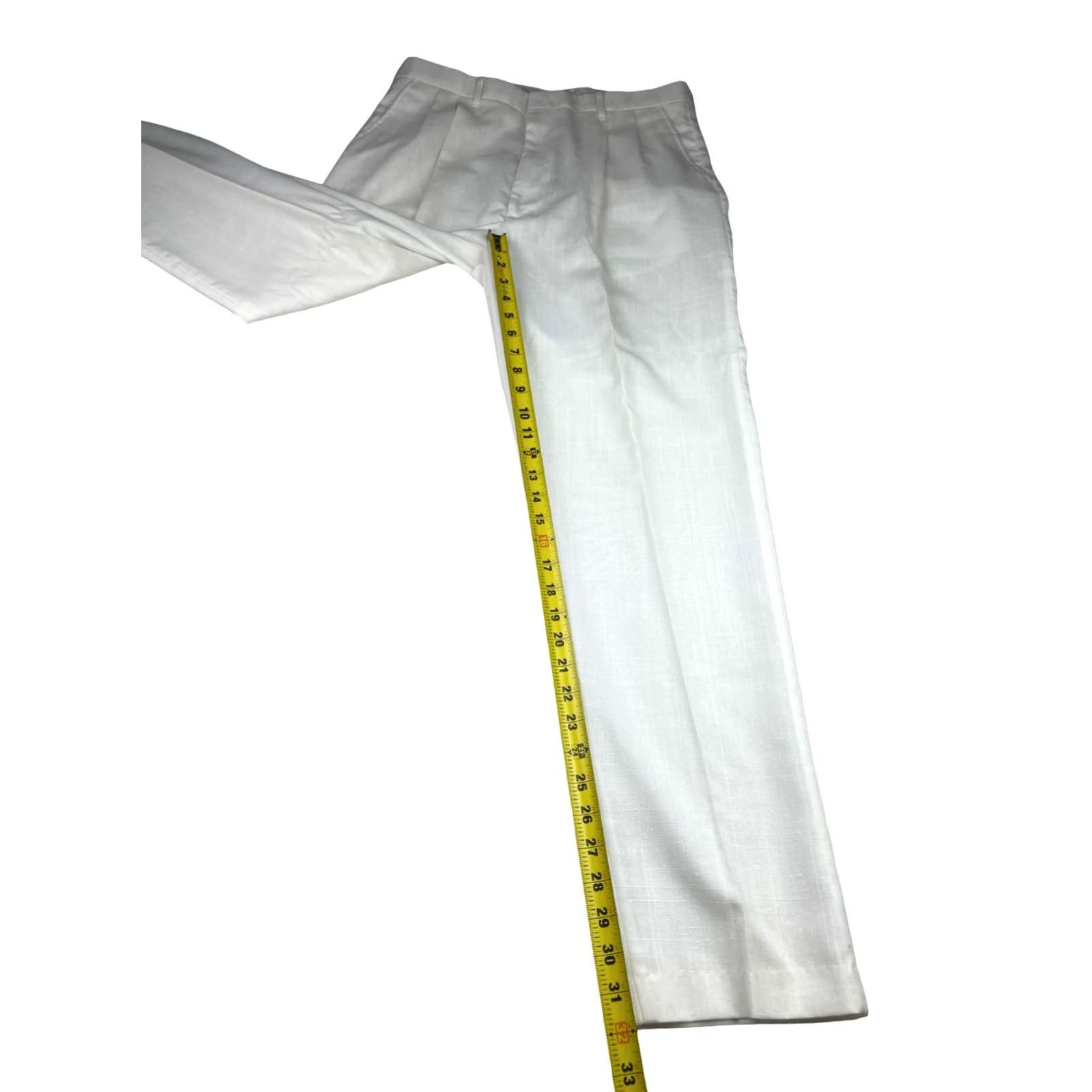 Vintage VTG Colter Men’s Resort Pants White 34x32 Pleated Lightweight Polyester Rayon Beach Pants Mens Regular Size US 34 / EU 50 - 6 Thumbnail