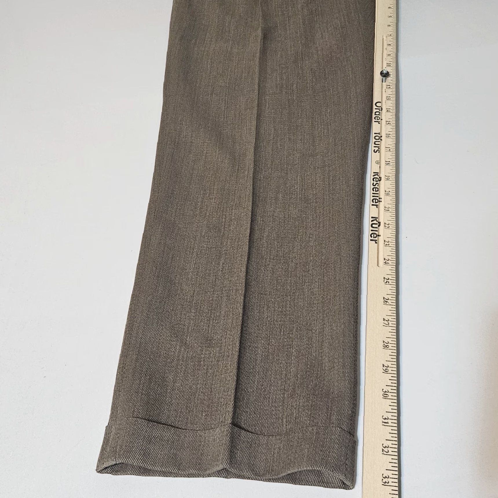 Brooks Brothers Brooks Brothers 346 Dress Pants Mens 38x33 Wool Solid Brown Regular Straight Zip Button EUC Size US 38 / EU 54 - 4 Thumbnail