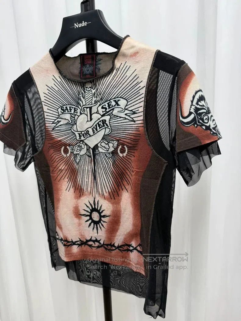 Jean Paul Gaultier Jean Paul Gaultier Safe Sex Forever Short Sleeve Top. Size US M / EU 48-50 / 2 - 2 Thumbnail