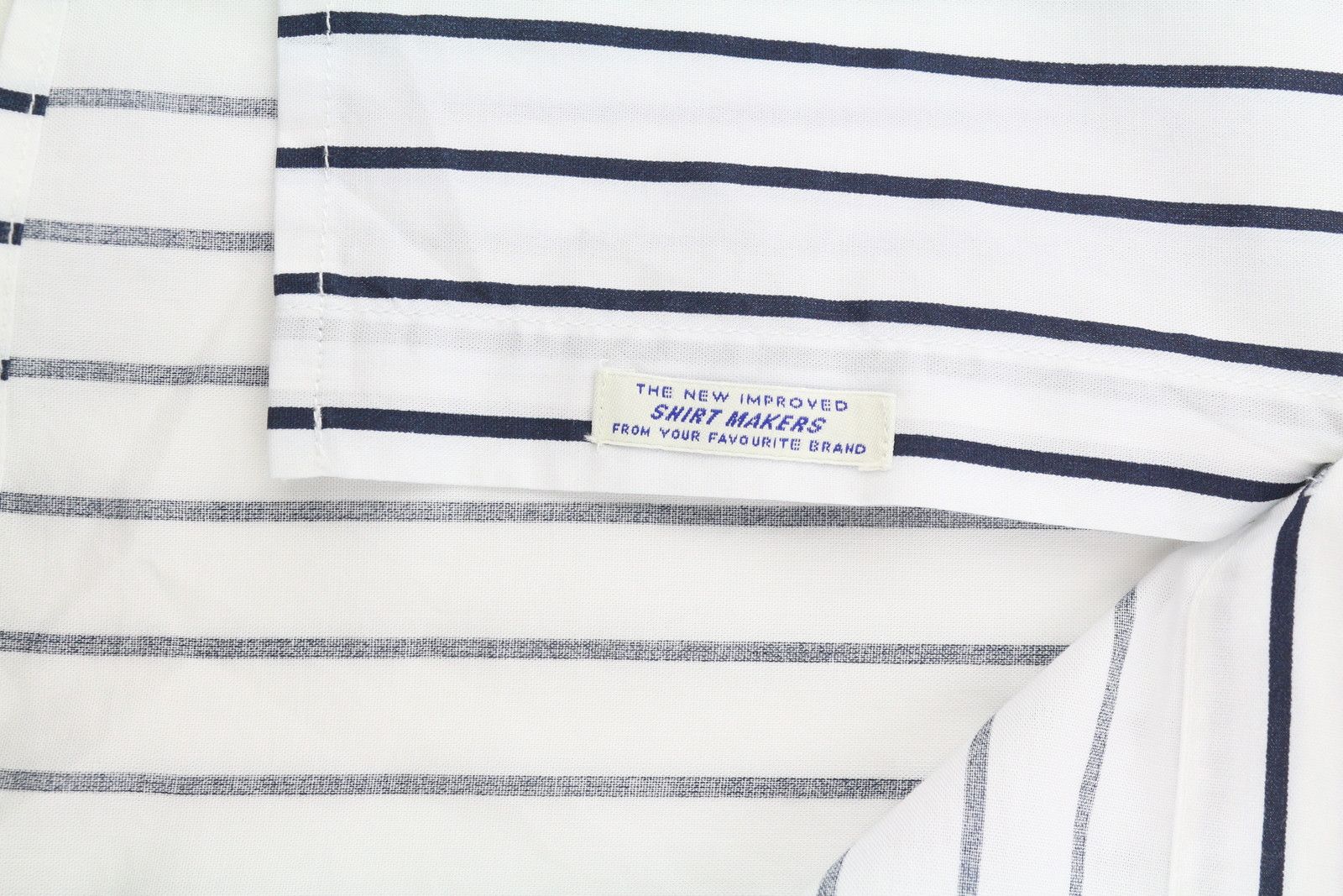 Scotch & Soda M White Pinstriped Long Fit Button-Up Shirt 89102 Size US M / EU 48-50 / 2 - 9 Thumbnail