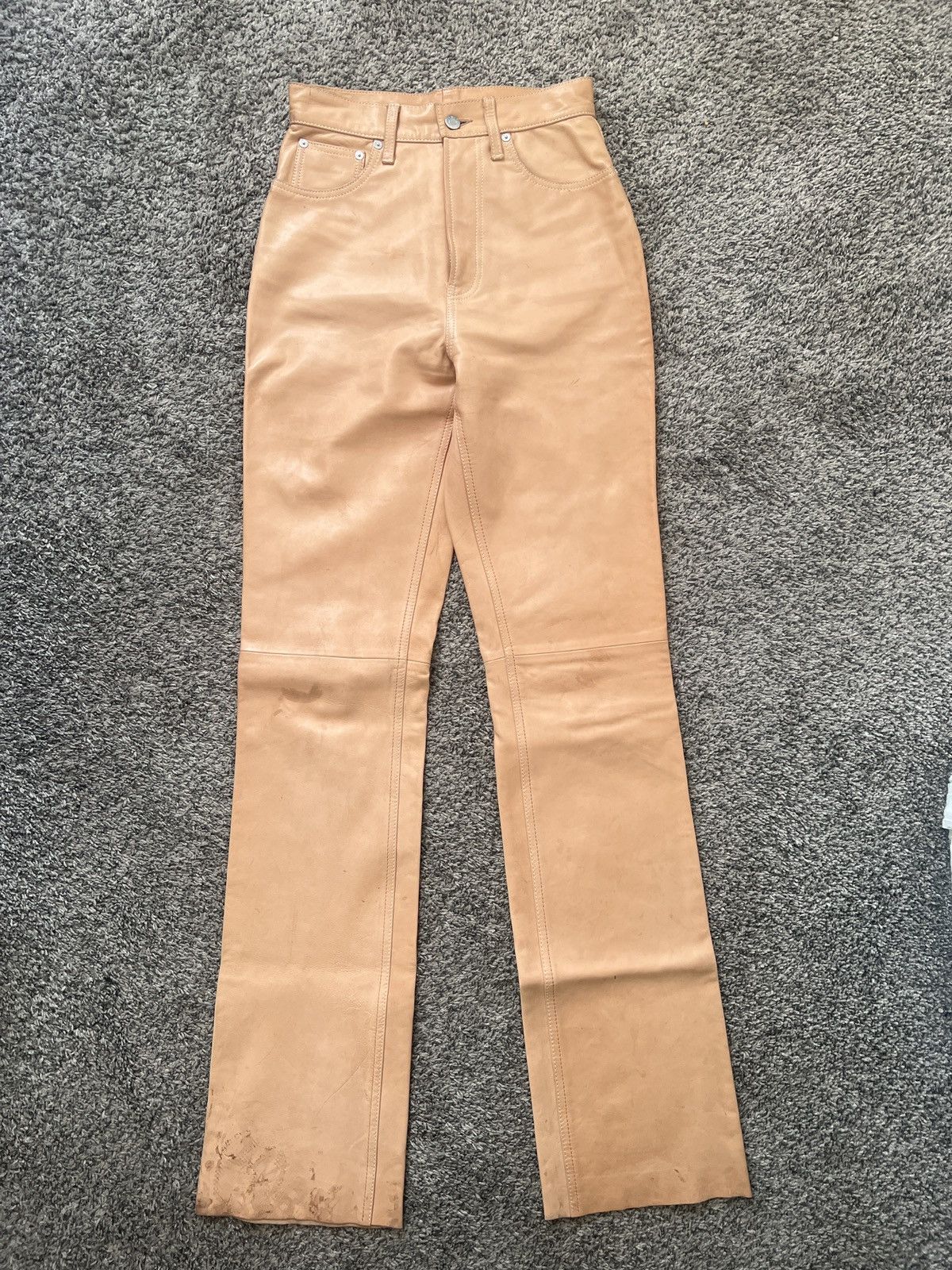 Helmut Lang Helmut Lang Leather Pants Size 27" / US 4 / IT 40 - 1 Thumbnail