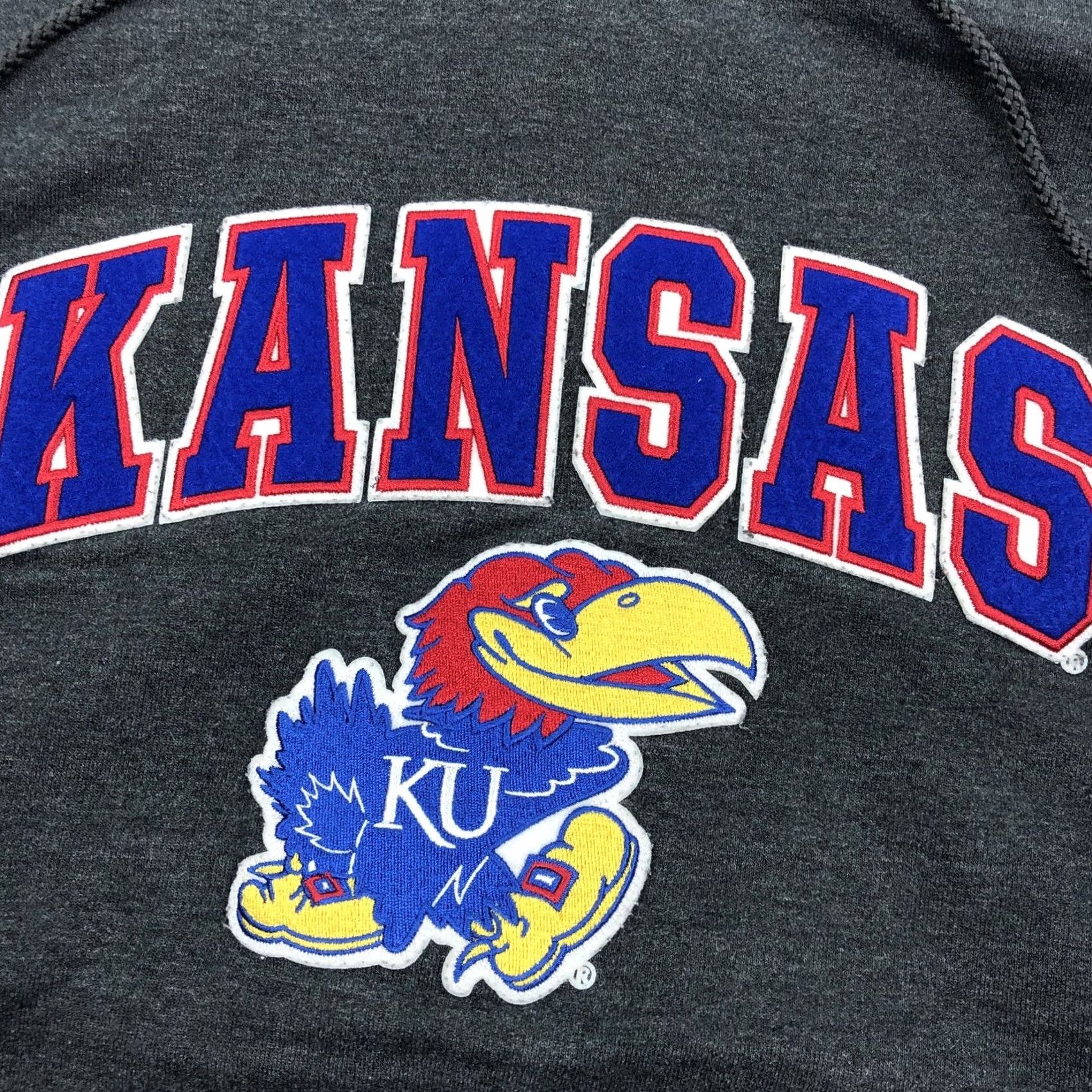Champion Champion Kansas Jayhawks Hoodie Men's S Dark Gray Pullover Sweatshirt NCAA Size US S / EU 44-46 / 1 - 2 Thumbnail