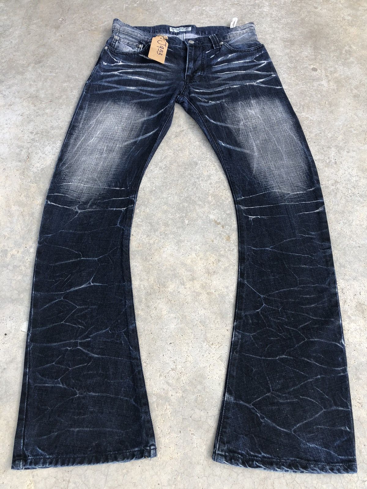 BUFFALO BOBS Japanese Buffalobobs Flared Jeans Distressed Jeans Size US 31 - 1 Thumbnail