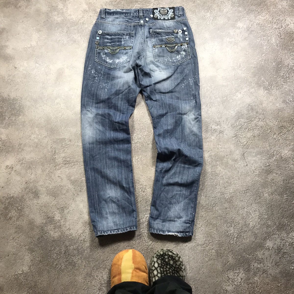 Vintage Vintage 90s Faded Distressed Baggy Jeans Grunge Skate 33 Size US 33 - 5 Thumbnail