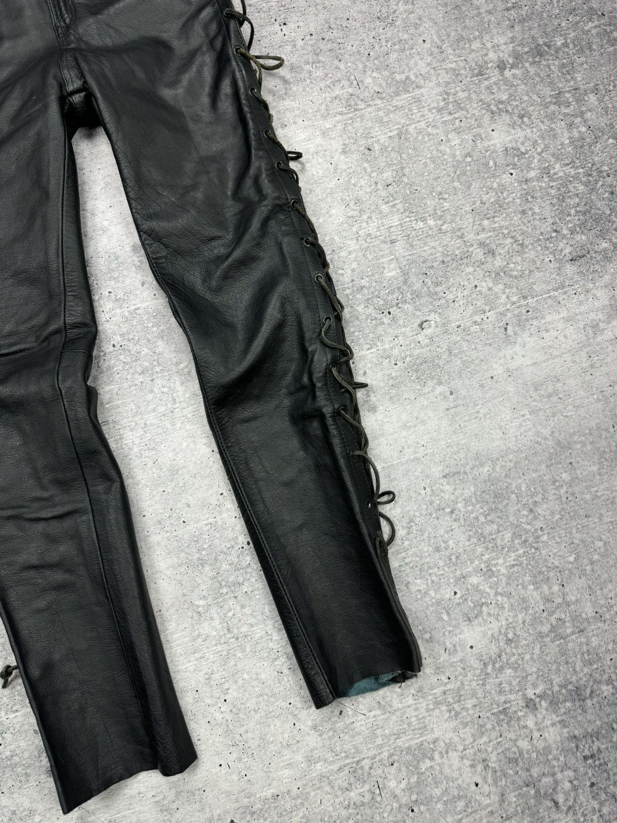 Genuine Leather × Vintage Vintage 90’s Y2K Style Casual Cowboy Genuine Leather Pants Size US 30 / EU 46 - 3 Thumbnail