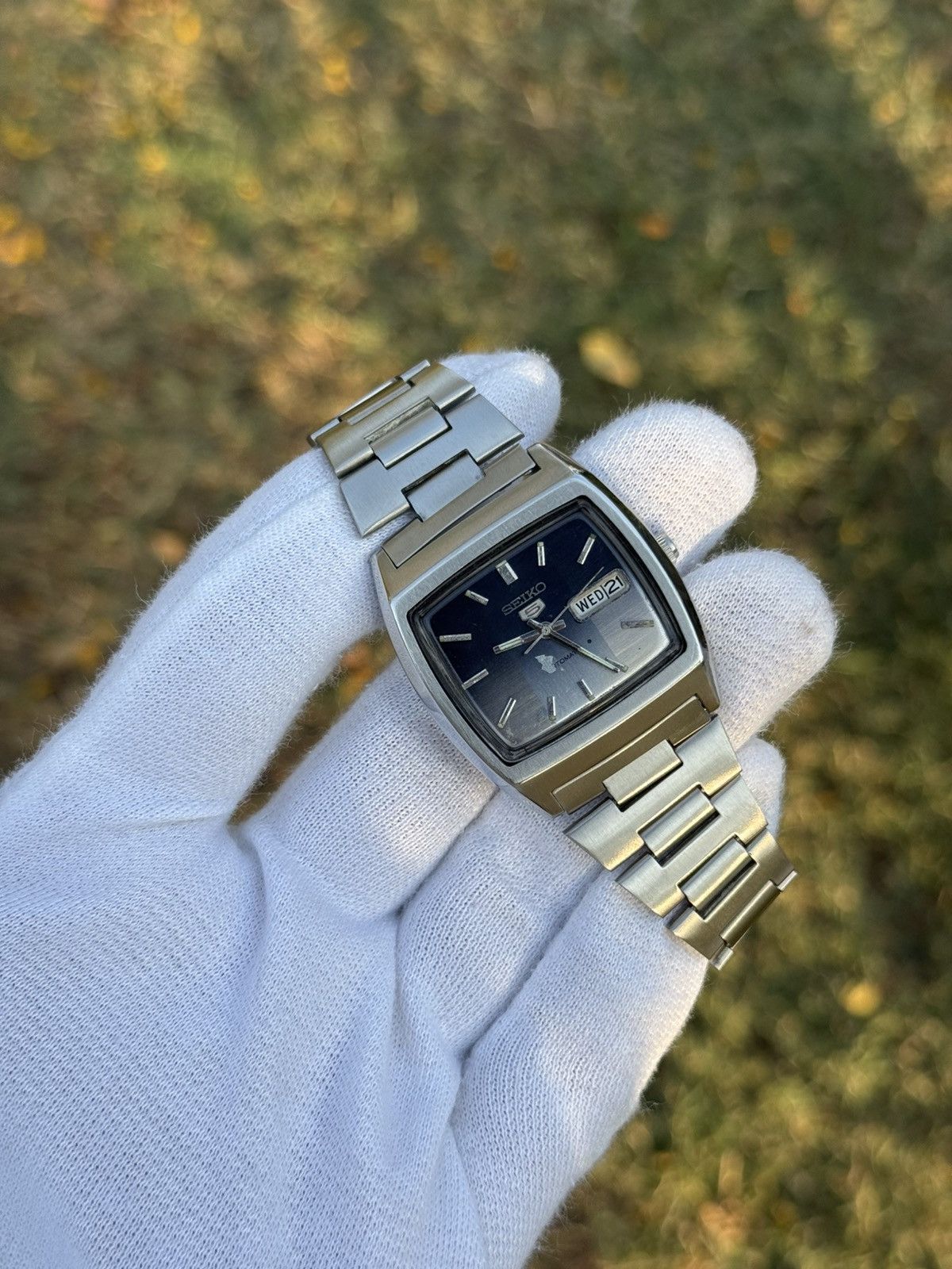 Seiko Vintage Seiko 5 Automatic 6319 – Blue Dial,Japan wrist Watch Size 36 - 10 Thumbnail