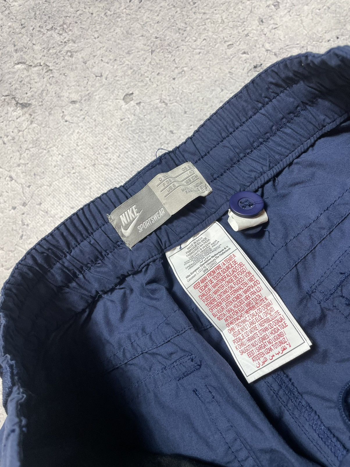Nike × Vintage Vintage Nike Track Pants Nylon Drill Y2K Hype Swoosh Size US 30 / EU 46 - 7 Thumbnail