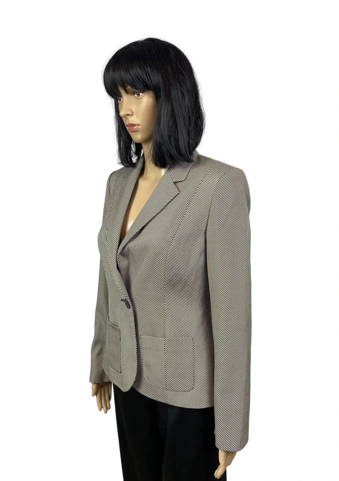 Jaeger Jaeger Geometric Pattern Blazer Silk Wool size UK10 Size M / US 6-8 / IT 42-44 - 3 Thumbnail