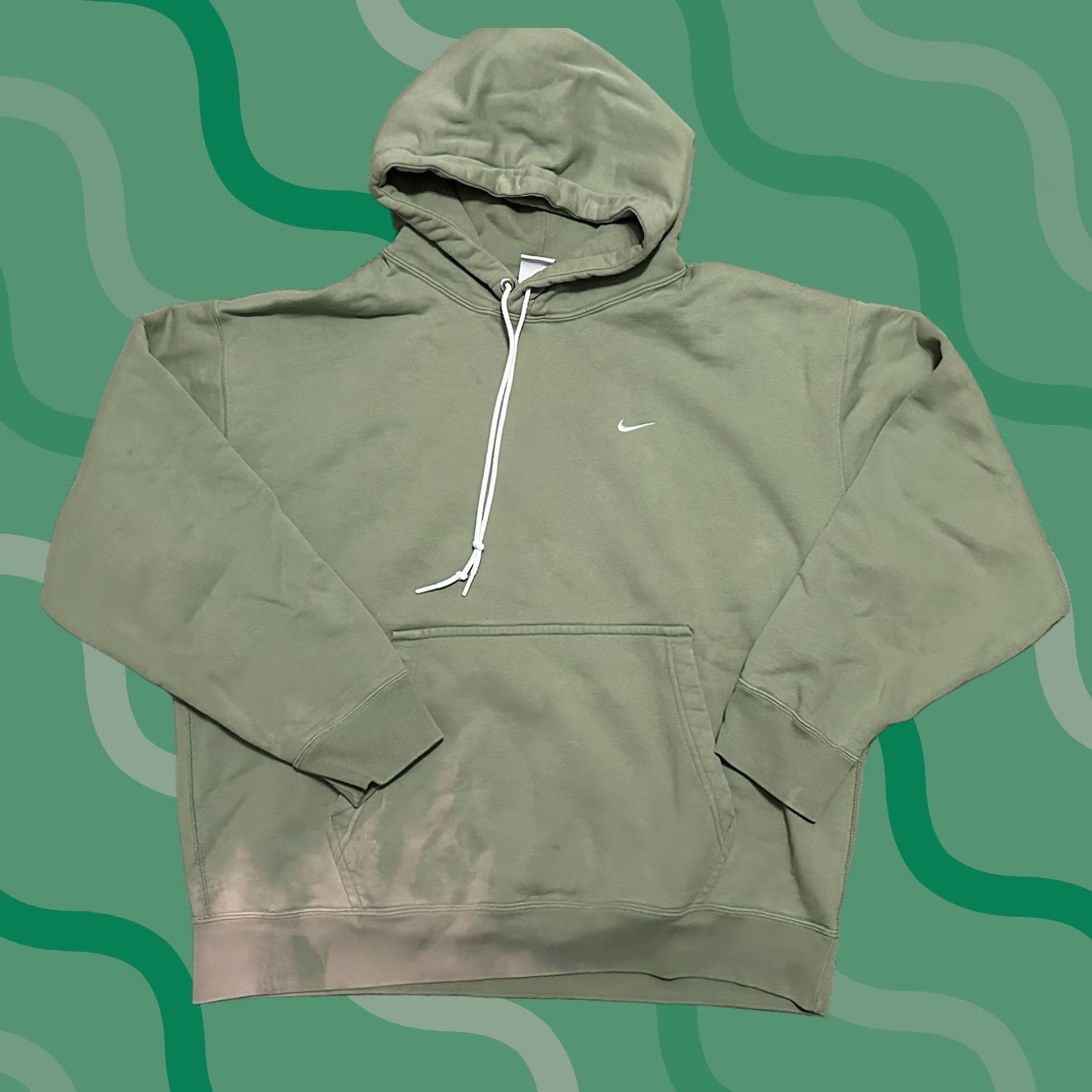 Nike Nike Hoodie Mens XL Pullover Drawstrings Embroidered Mint Green Mini Swoosh Size US XL / EU 56 / 4 - 1 Thumbnail