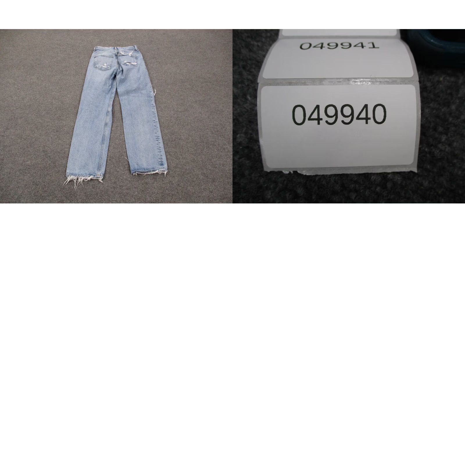 Agolde Agolde Jeans Womens 23 Denim Anthropologie Mid Rise Skinny Distressed Raw Hem Size 42" / US 20 - 9 Thumbnail