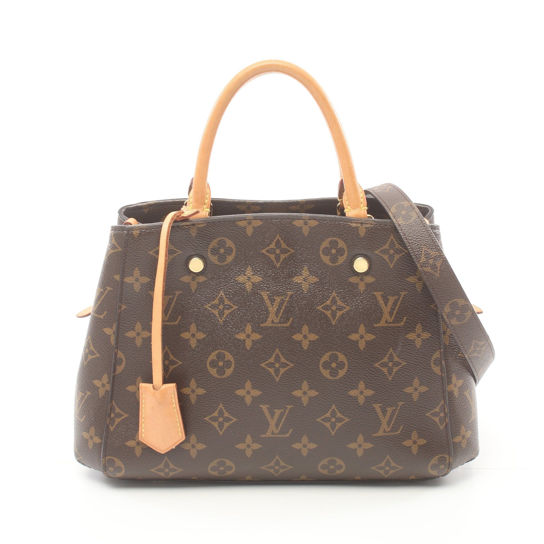 Louis Vuitton Louis Vuitton Montaigne Bb Monogram Handbag Leather Brown Size ONE SIZE - 1 Thumbnail