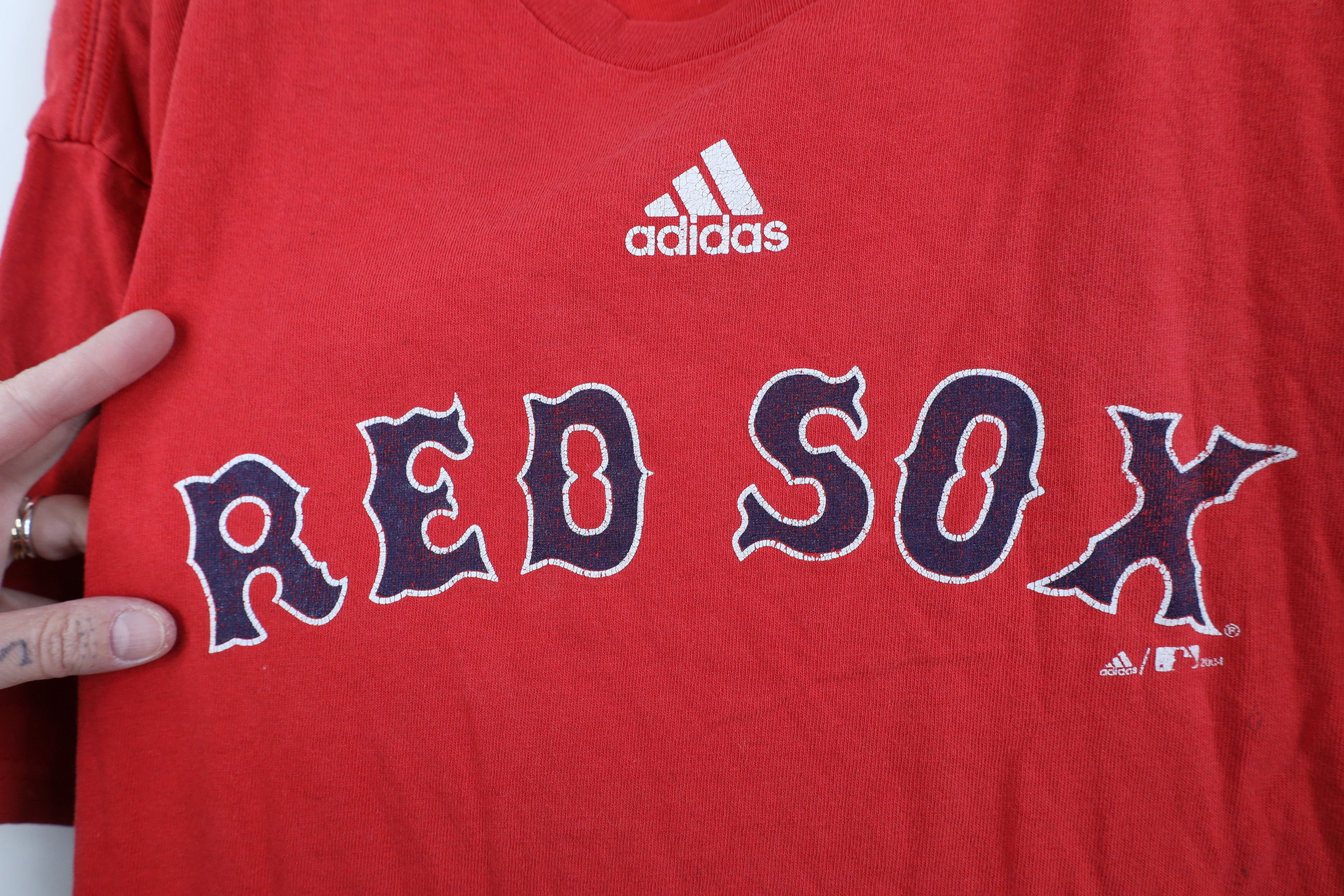 Adidas Vintage Y2K Adidas Boston Red Sox Baseball T-Shirt Red Size US XXL / EU 58 / 5 - 6 Thumbnail