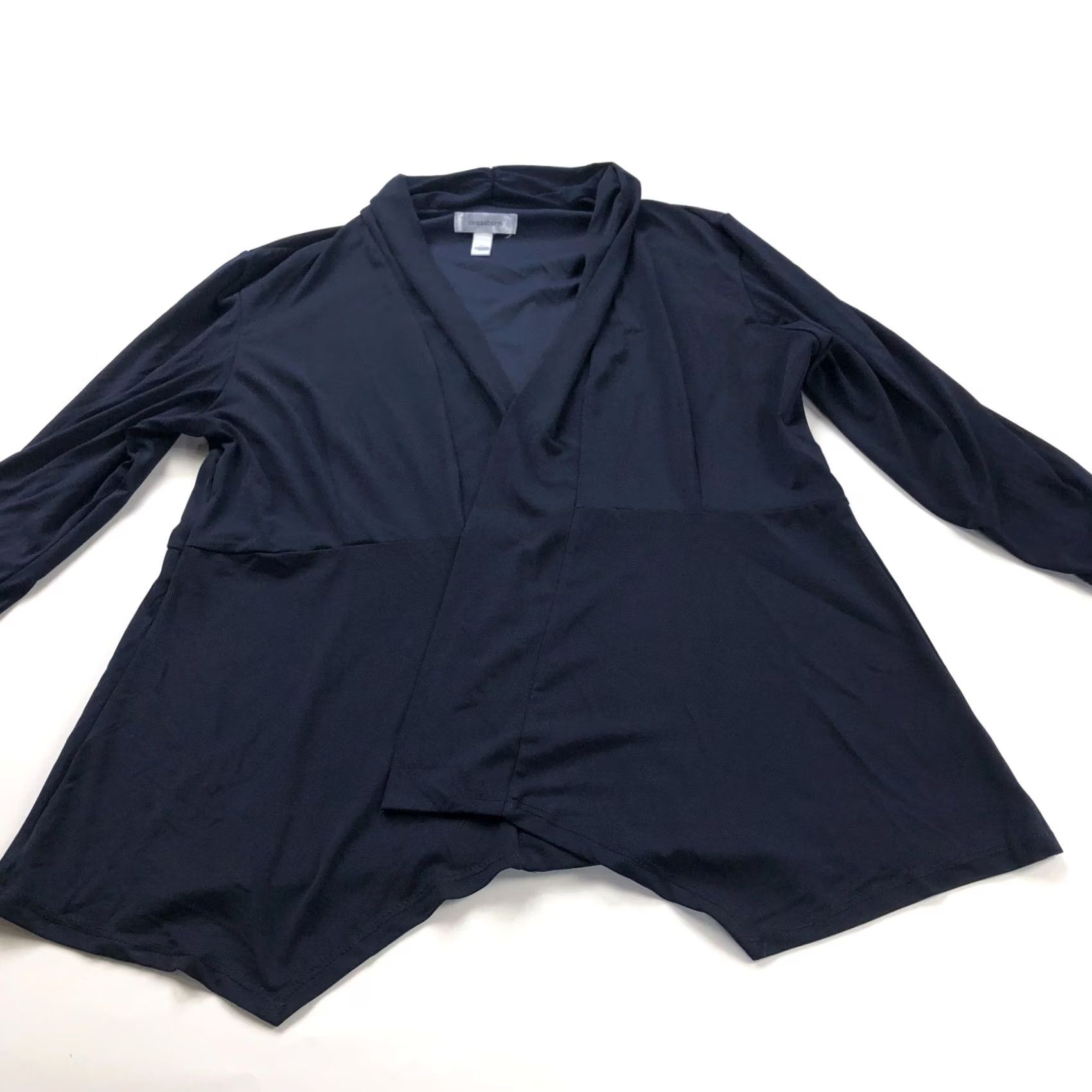 Vintage Dress Barn XL Cardigan Lightweight Womens Blouse Top Navy Blue Polyester Spandex Shirt Dress Barn XL Cardigan Lightweight Navy Blue Womens Blouse Size XL / US 12-14 / IT 48-50 - 2 Thumbnail