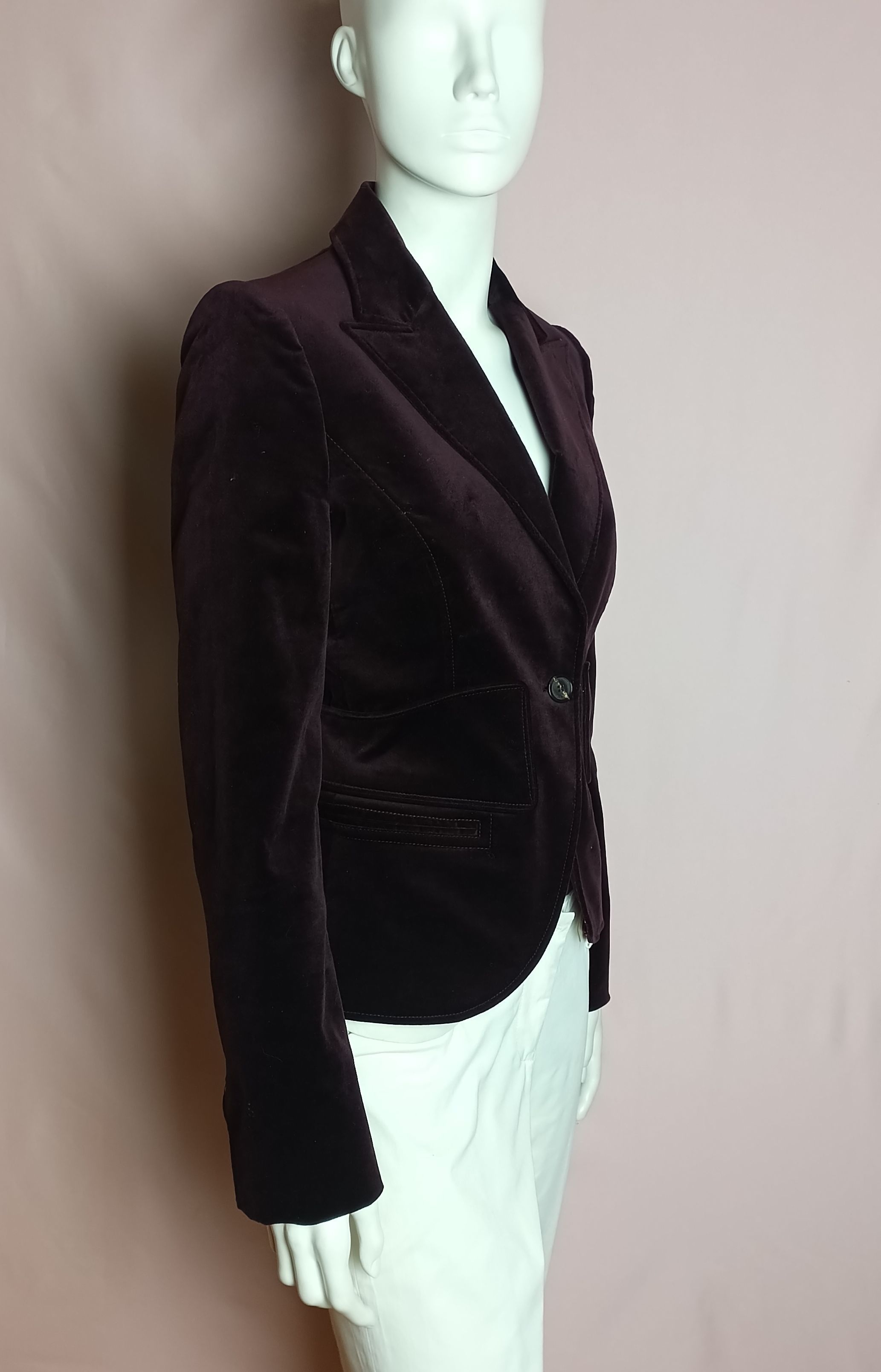 Gucci GUCCI Velvet Elegant Blazer Jacket Burgundy IT 42 Size M / US 6-8 / IT 42-44 - 5 Thumbnail
