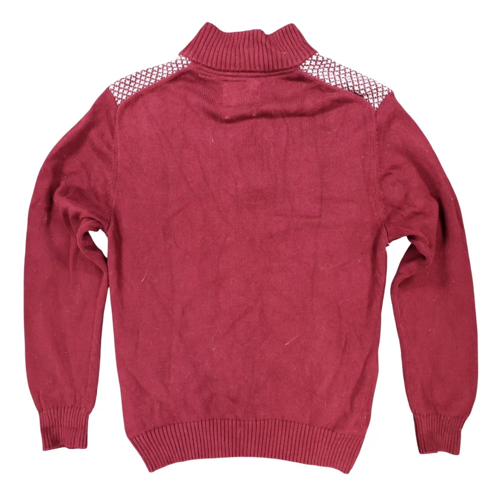 Weatherproof Weatherproof Vintage Sweater Mens L Maroon Fair Isle Quarter Zip Size US L / EU 52-54 / 3 - 2 Thumbnail