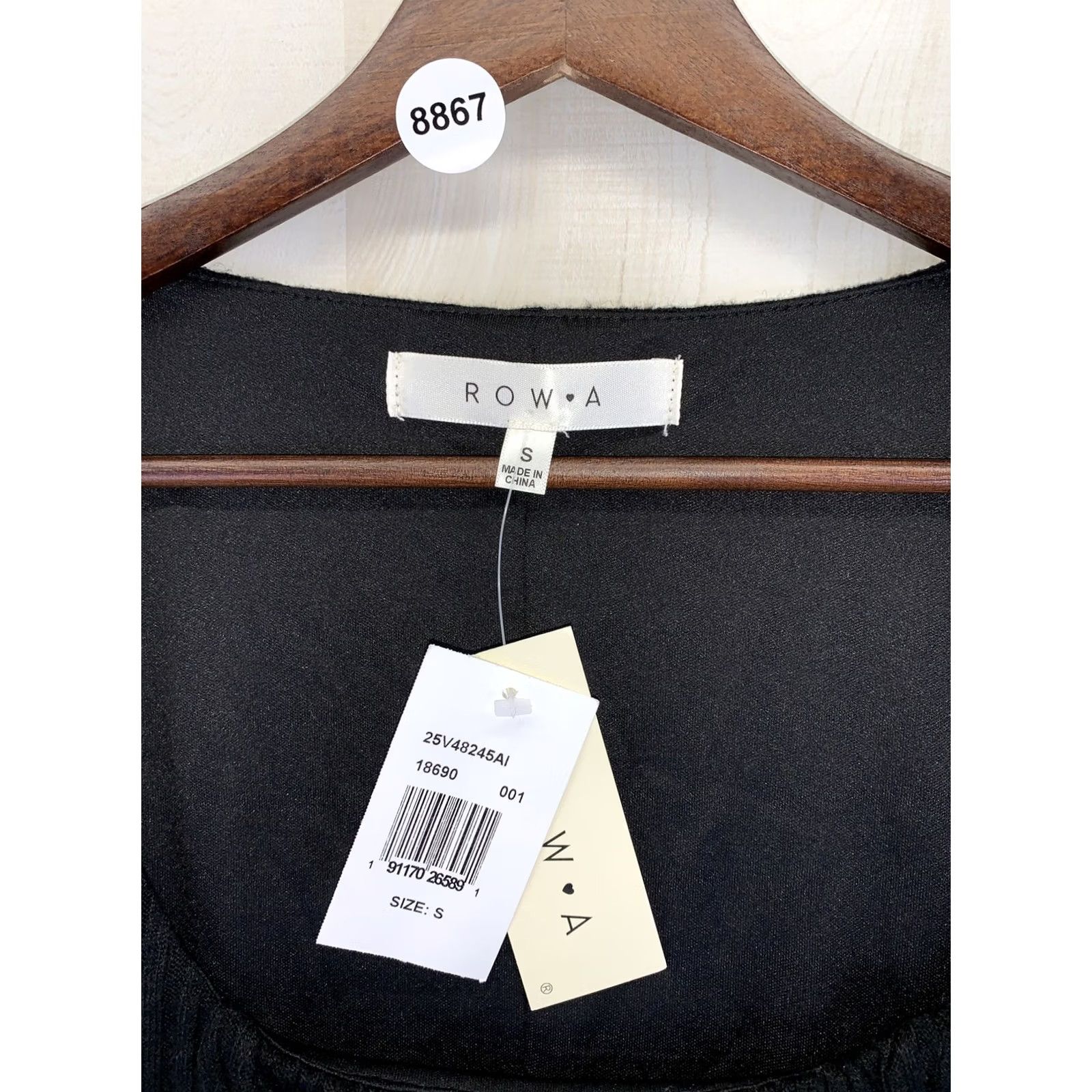 Vintage Rowa Little Black Dress Long Sleeve Pencil Dress Size Small NWT-8867 Women Black Ribbed Knit LBD Size S / US 4 / IT 40 - 2 Thumbnail