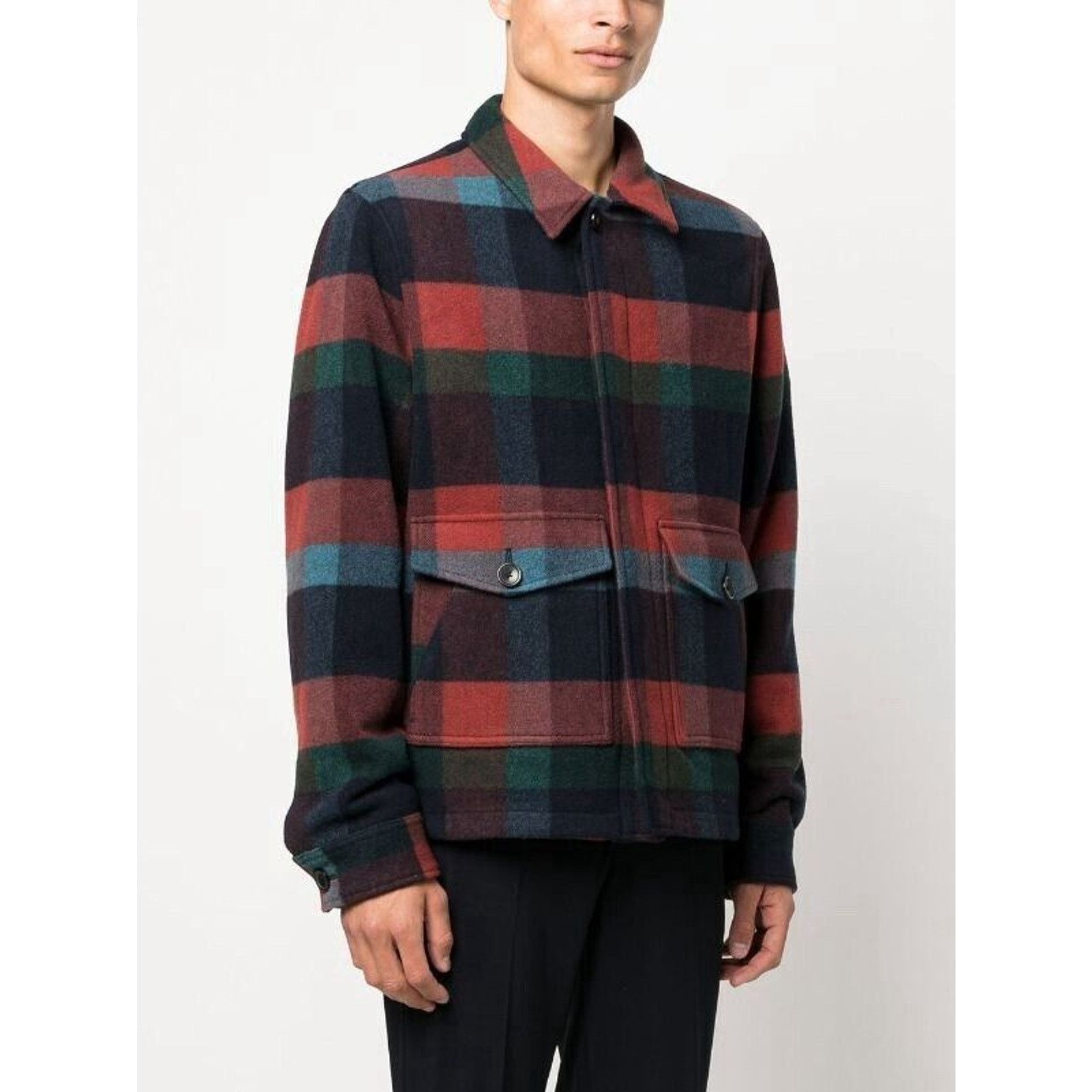 $545 Paul Smith Men’s Plaid Check shirt jacket, sz small