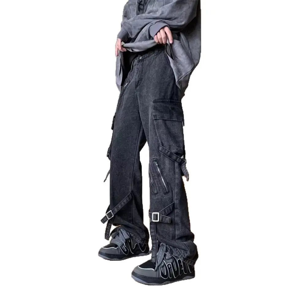 Japanese Brand Retro loose high street straight leg jeans Size US 32 / EU 48 - 4 Thumbnail