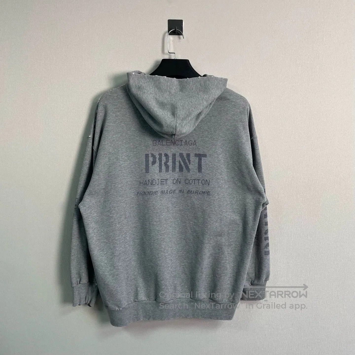 balenciaga printed zip.
