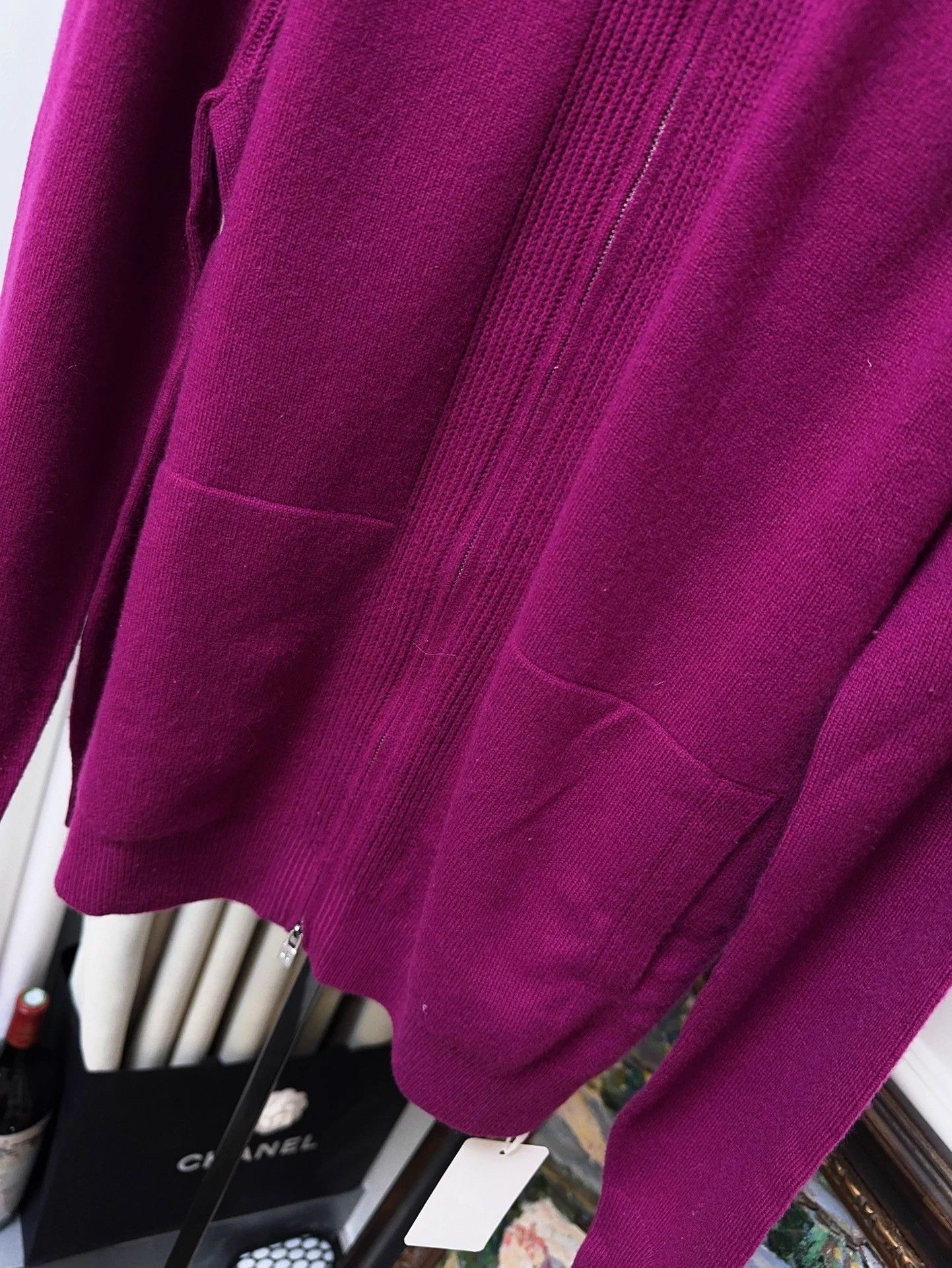 Loro Piana LP fuchsia cashmere knit jacket 40 Size M / US 6-8 / IT 42-44 - 4 Thumbnail