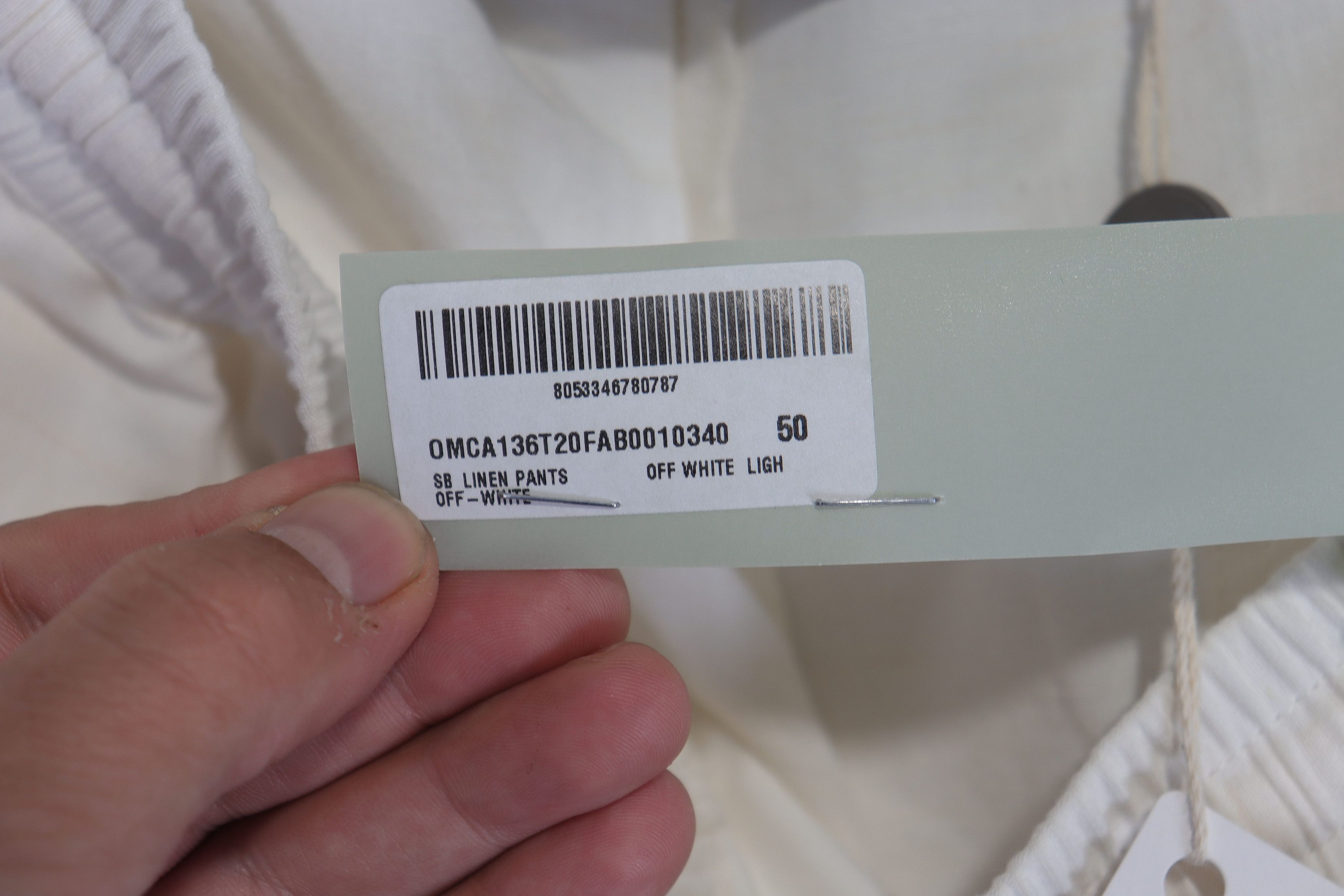 Off-White o1rshd11223 Skateboard Linen pants in off-White Size US 34 / EU 50 - 9 Thumbnail