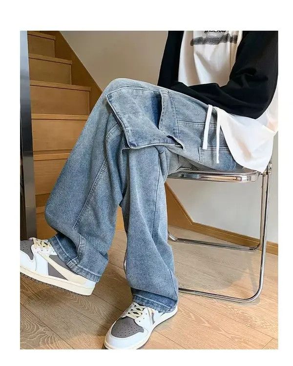 VIBE Light Blue High Street Vintage Loose Jeans Size US 32 / EU 48 - 1 Thumbnail