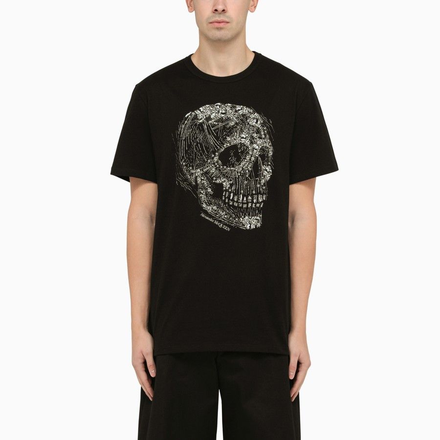 image of Alexander Mcqueen O1D2Blof0124 T-Shirt In Black, Men's (Size Large)