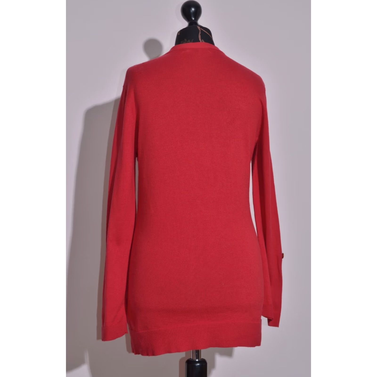 Ralph Lauren Lauren Ralph Lauren Cardigan Shirt Women Red Cotton Knit V-Neck Pockets M Size M / US 6-8 / IT 42-44 - 4 Thumbnail