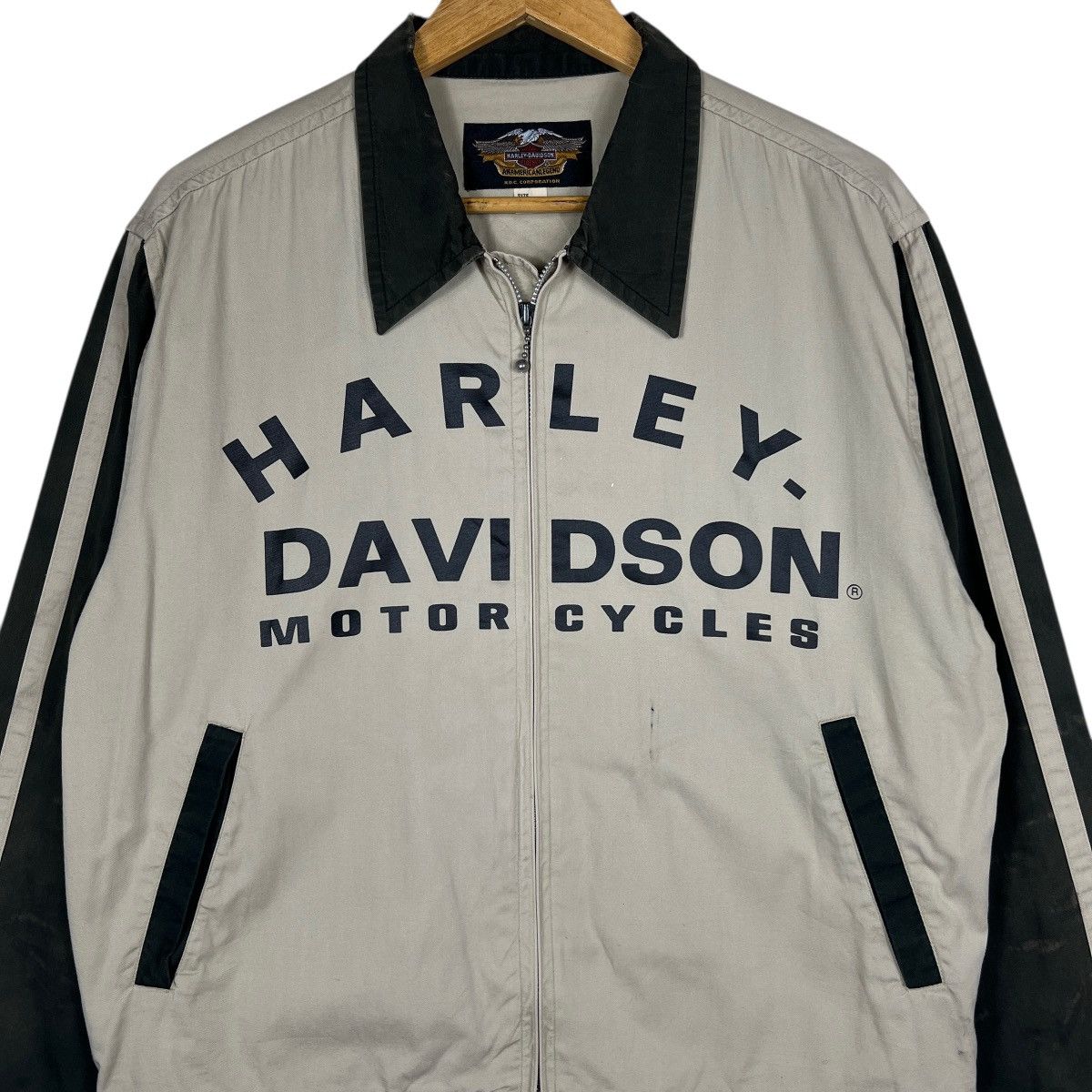 Harley Davidson 🔥 Vintage Harley Davidson MotorCycles Moto Racer Jacket Size US L / EU 52-54 / 3 - 4 Thumbnail