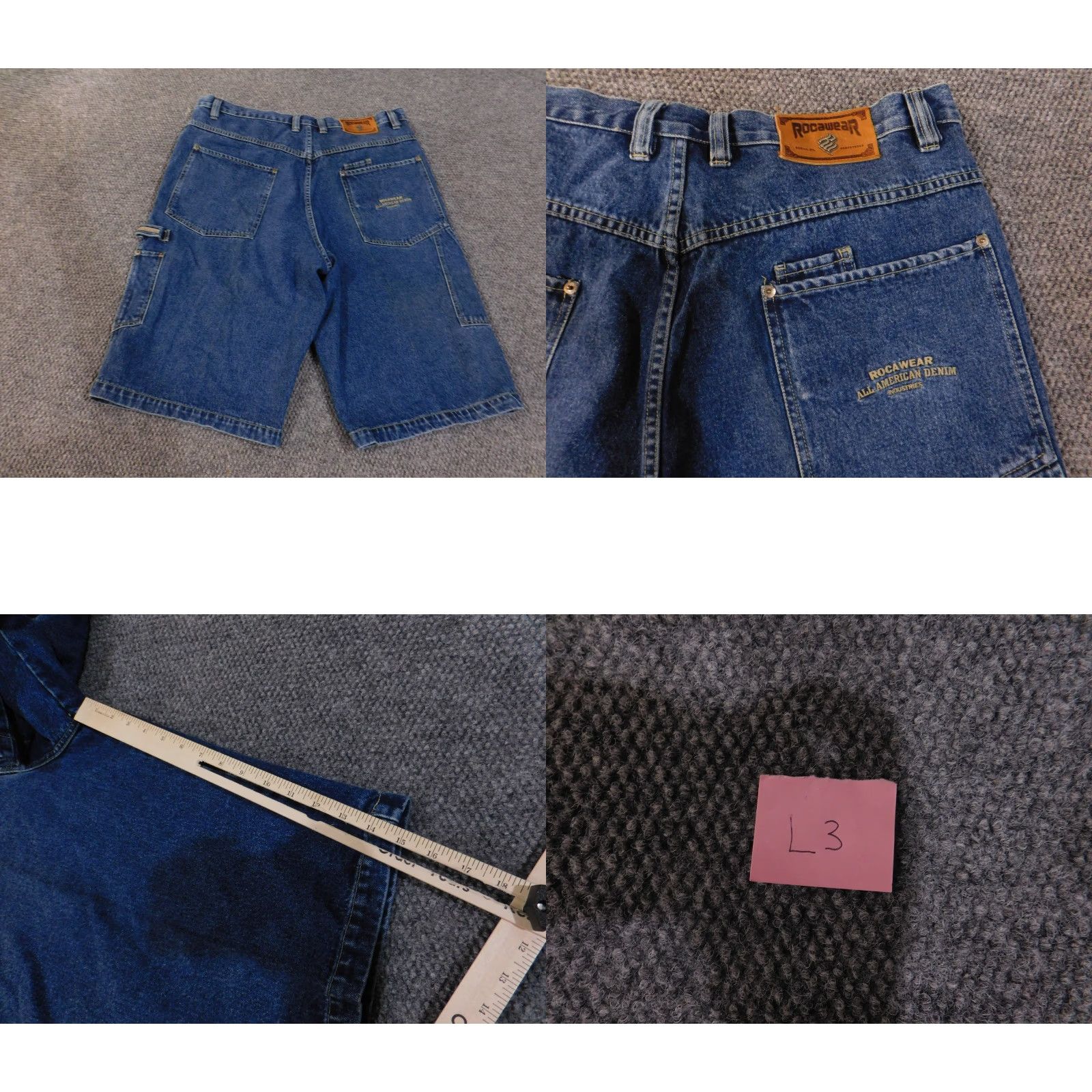 Rocawear VINTAGE Rocawear Shorts Mens 42 Blue Denim Carpenter Baggy All American Urban Hip Hop Y2K Size US 42 / EU 58 - 8 Thumbnail