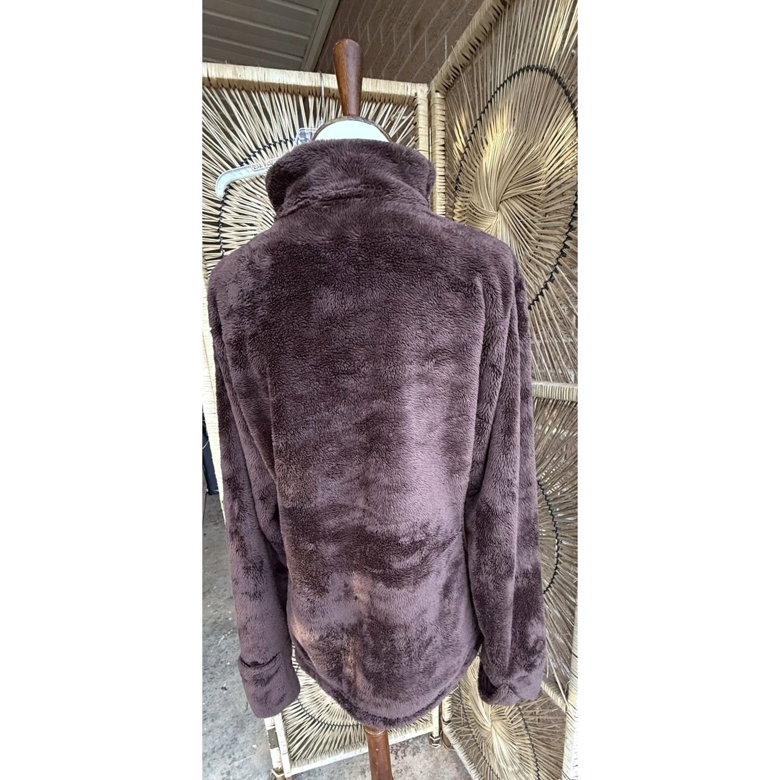 The North Face The North Face Womens Large Brown Fleece Pullover 1/4 Zip Jacket Size L / US 10 / IT 46 - 6 Thumbnail