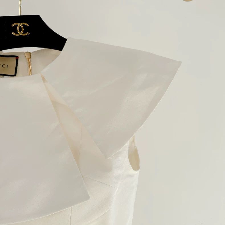 Gucci Gucci White lotus leaf collar sleeveless 2504-Nextarrow Size M / US 6-8 / IT 42-44 - 3 Thumbnail