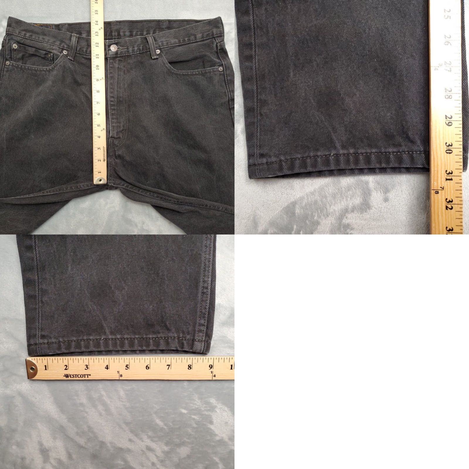 Denime VINTAGE Levis Jeans Mens 40x32 Black 505 Denim 100% Cotton Straight Leg Casual Pants Jeans Size US 40 / EU 56 - 9 Thumbnail