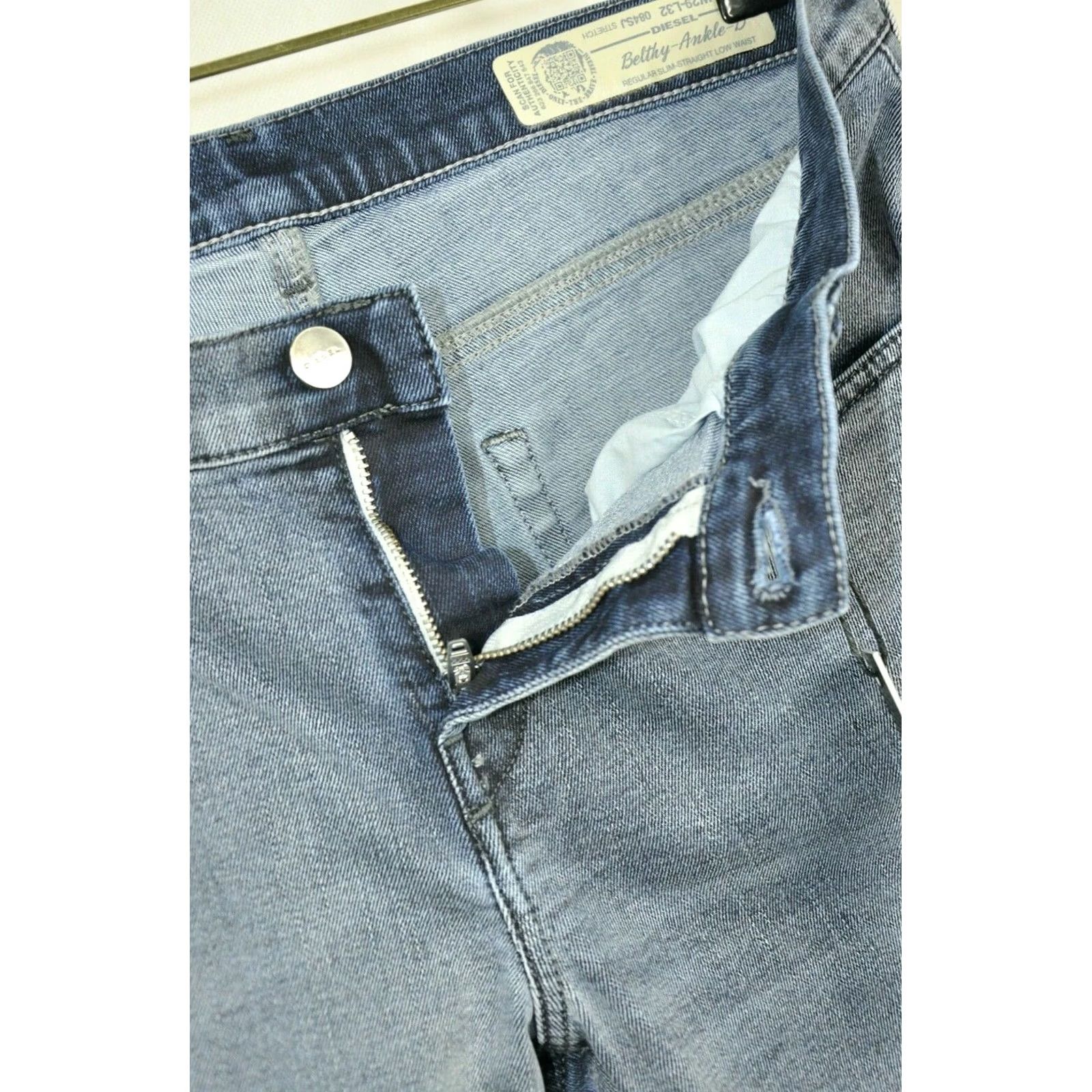 Diesel DIESEL Belthy ANKLE -D 084SJ STRETCH REGULAR SLIM-STRAIGHT LOW WAIST Jeans W29/L32 Blue Womens Jeans Size 29" - 8 Thumbnail