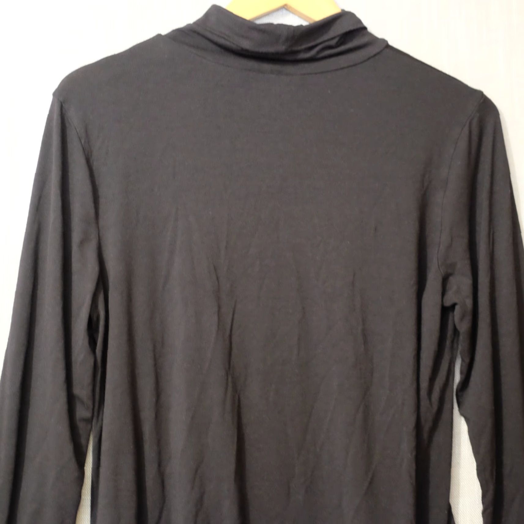 JM Collection JM Collection Black Turtle Neck Top Lightweight Super Soft Women's M Shirt Knit Crew Neck Long Sleeve Casual Sleeve Regular Fit - 27" Length Size M / US 6-8 / IT 42-44 - 6 Thumbnail