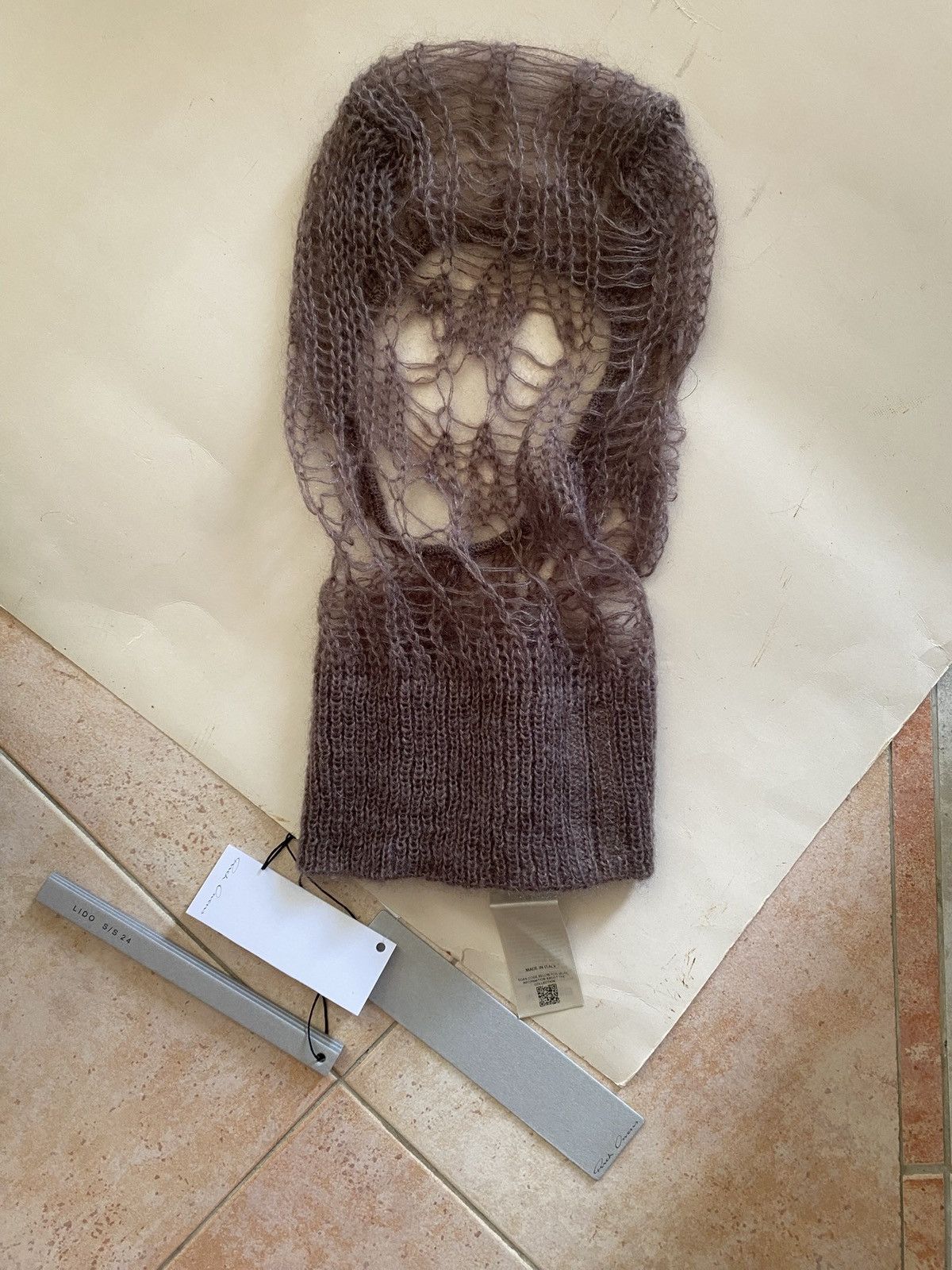 Rick Owens 🤯 Rick Owens SS24 mohair knit balaclava beanie Size ONE SIZE - 2 Thumbnail