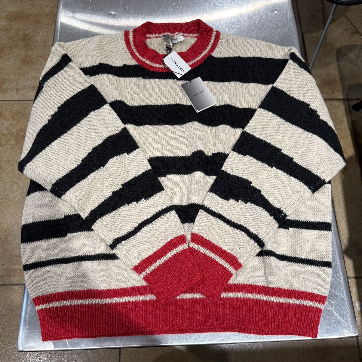 Isabel Marant Solwy Striped Alpaca-Blend Sweater Size US XL / EU 56 / 4 - 1 Thumbnail