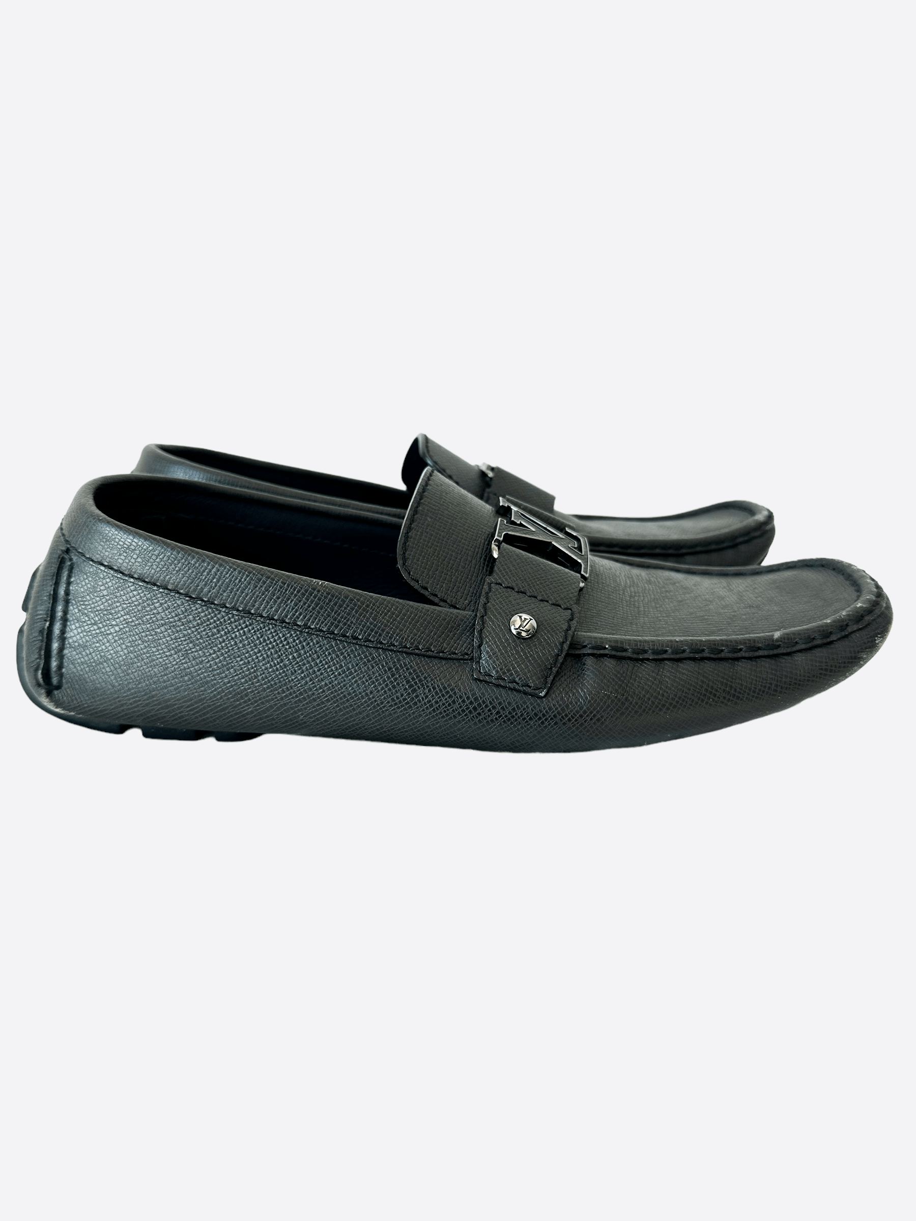 Louis Vuitton Louis Vuitton Dark Navy Logo Loafers Size US 11 / EU 44 - 1 Thumbnail