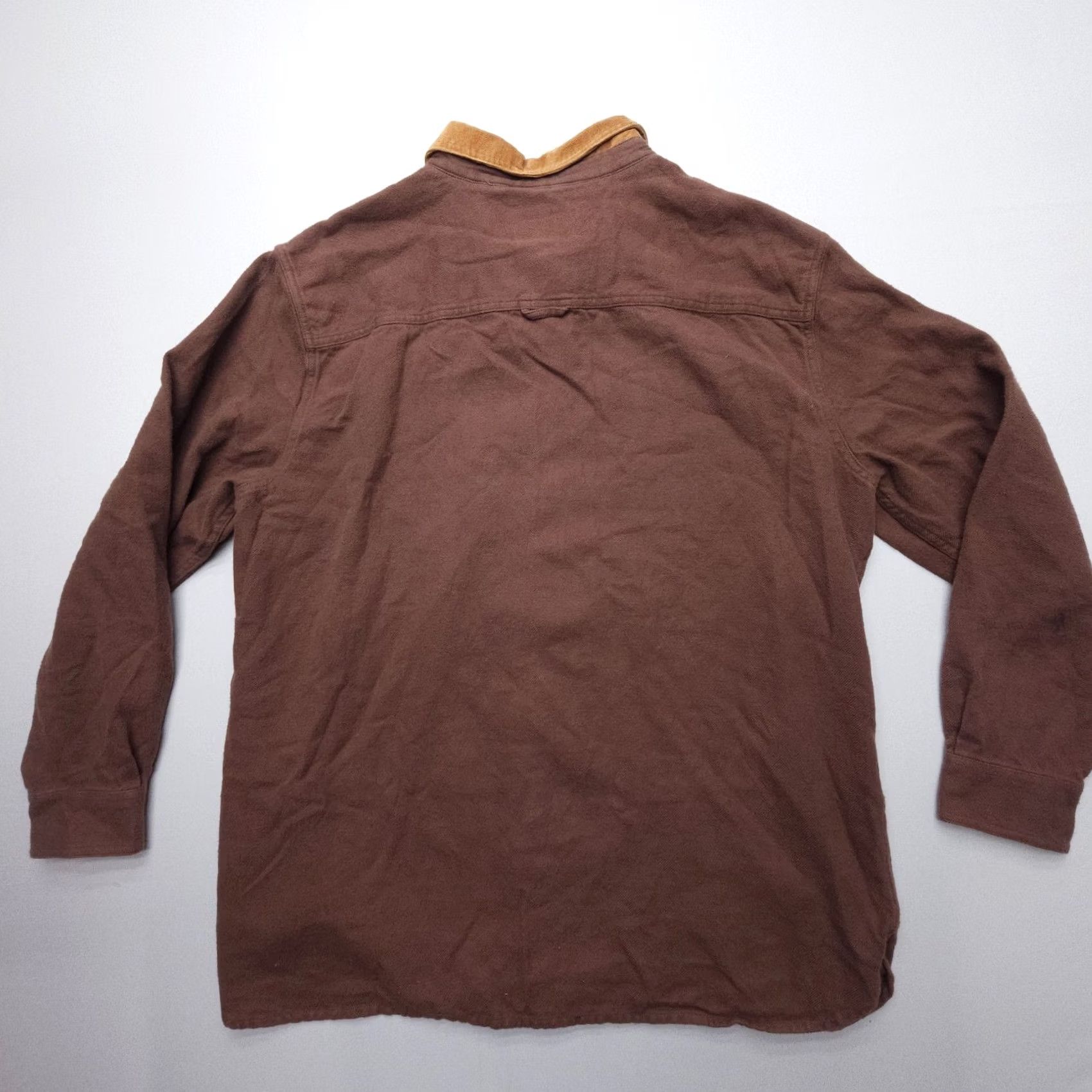Stoic Stoic Mens Flannel Shirt 2XL Brown Corduroy Collar Elbow Patches Button-Up Outdoor Casual Workwear Shirt Size US XXL / EU 58 / 5 - 2 Thumbnail