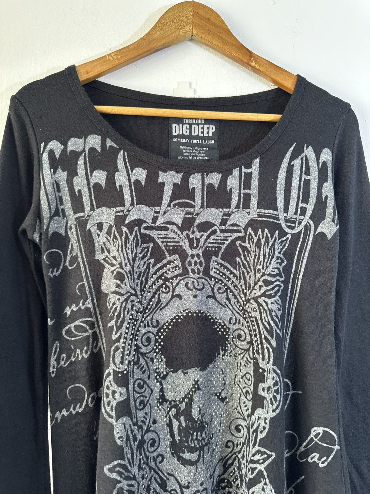 14th Addiction Affliction Skull Long Sleeve Size M / US 6-8 / IT 42-44 - 3 Thumbnail