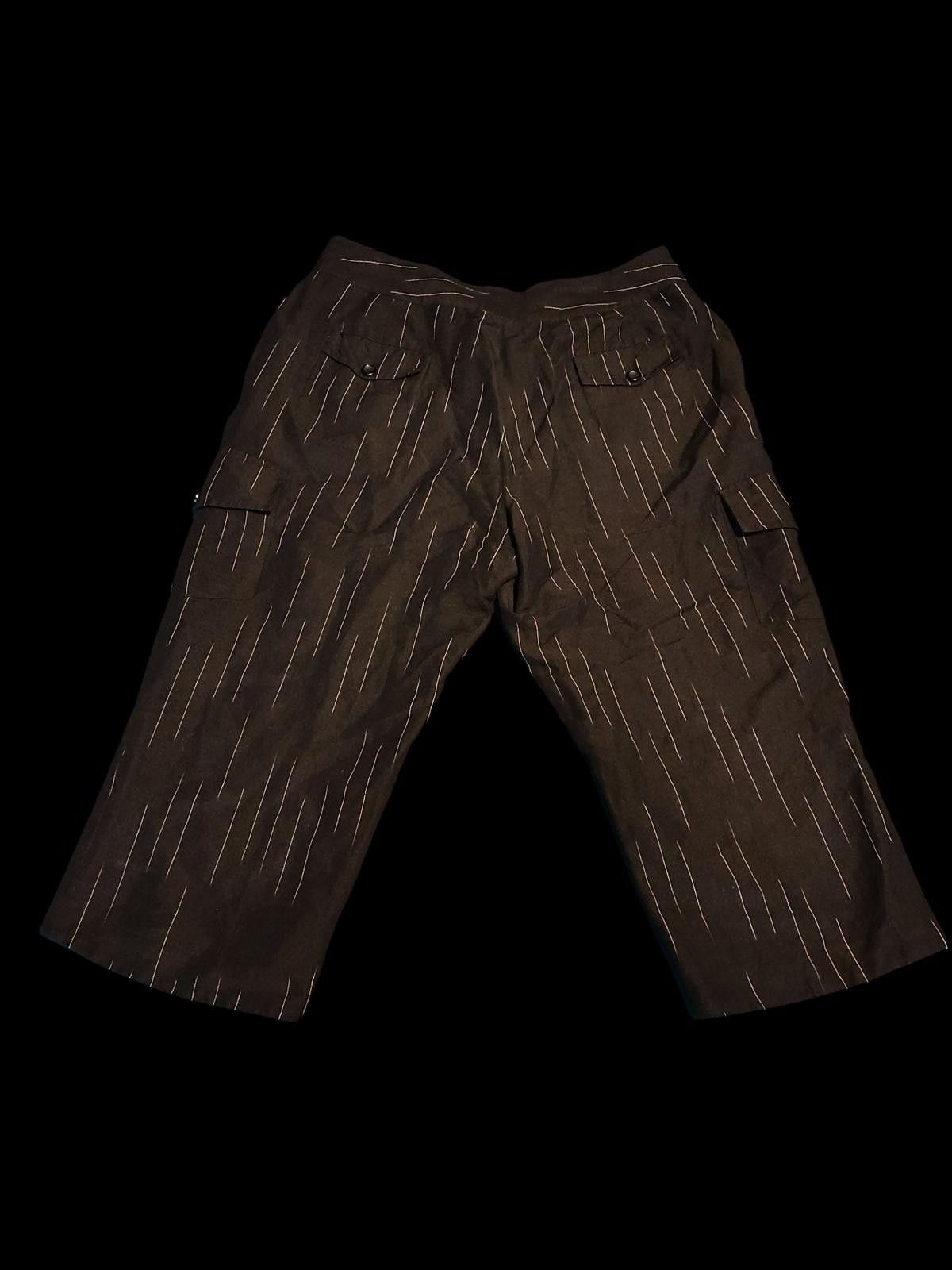 Unknown London David N Women's Cropped Cargo Pants with Pinstripe Pattern Size 34" / US 12 / IT 48 - 5 Thumbnail