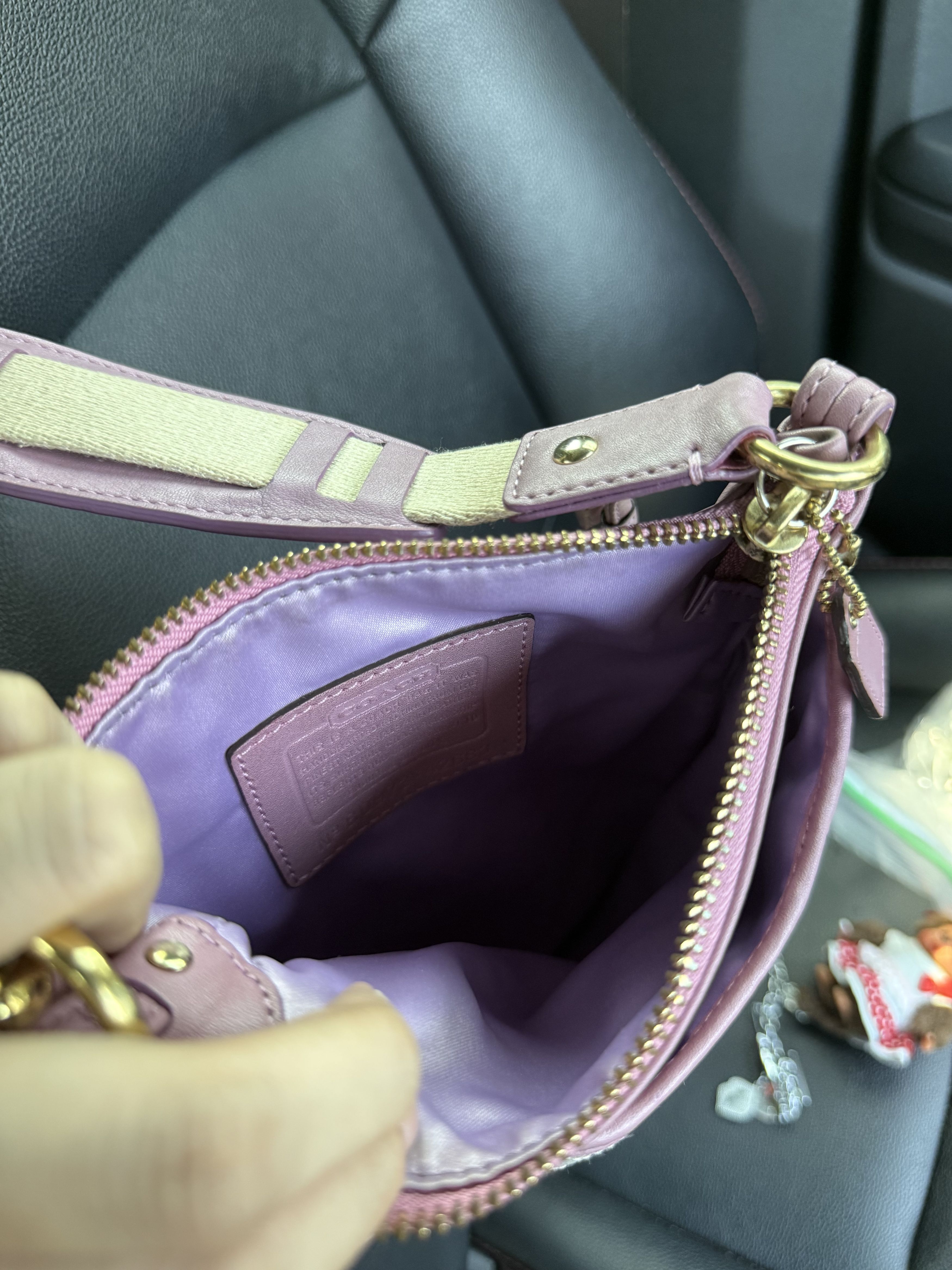Coach Coach 2000s Ali Patchwork Swingpack Bag Lilac Y2K Vintage Size ONE SIZE - 3 Thumbnail