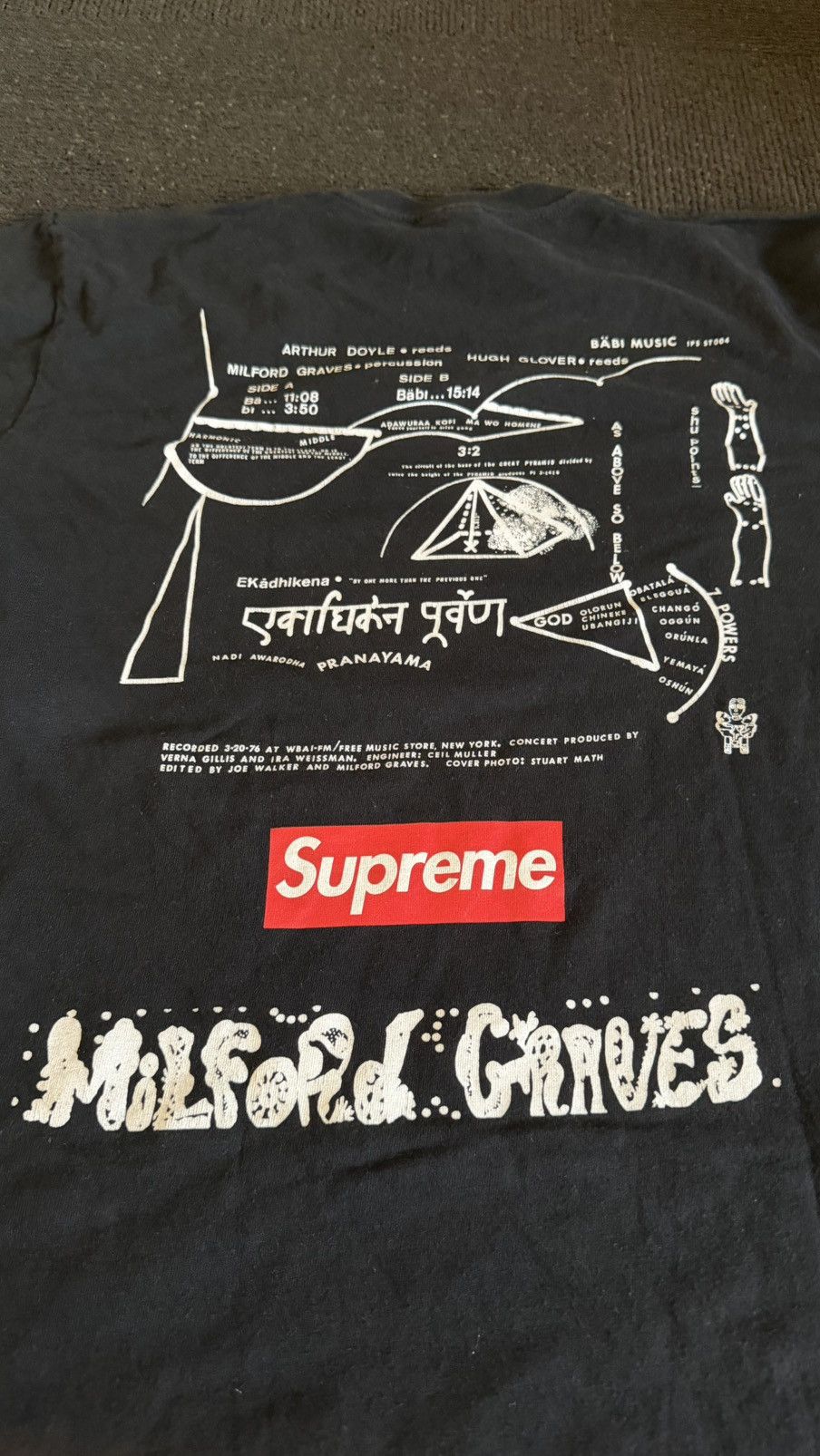 Supreme Supreme milford graves tee (black) (M) Size US M / EU 48-50 / 2 - 5 Thumbnail
