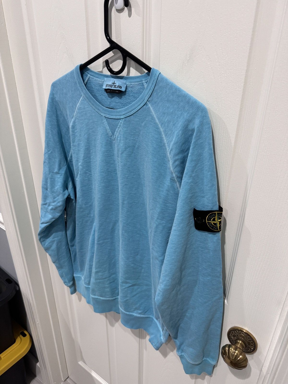 Stone Island Stone Island Garment Dyed Blue Malfile Sweater Sz L fits TTS Size US L / EU 52-54 / 3 - 3 Thumbnail