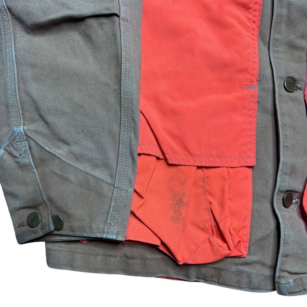 Carhartt × Vintage Vintage 1990s Carhartt Orange Duck Hunting Chore Jacket Size US M / EU 48-50 / 2 - 9 Thumbnail