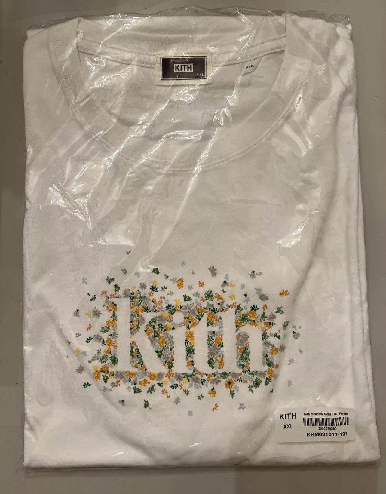 Kith KITH Meadow Serif Tee - White T-Shirt Men’s Size 2XL Size US XXL / EU 58 / 5 - 4 Thumbnail