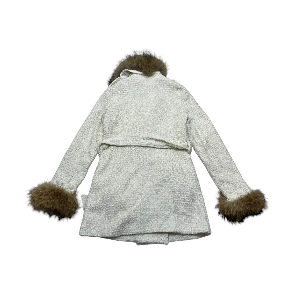 Japanese Brand Awesome Duras Double Collar Fur Tweed Jacket Size M / US 6-8 / IT 42-44 - 2 Thumbnail