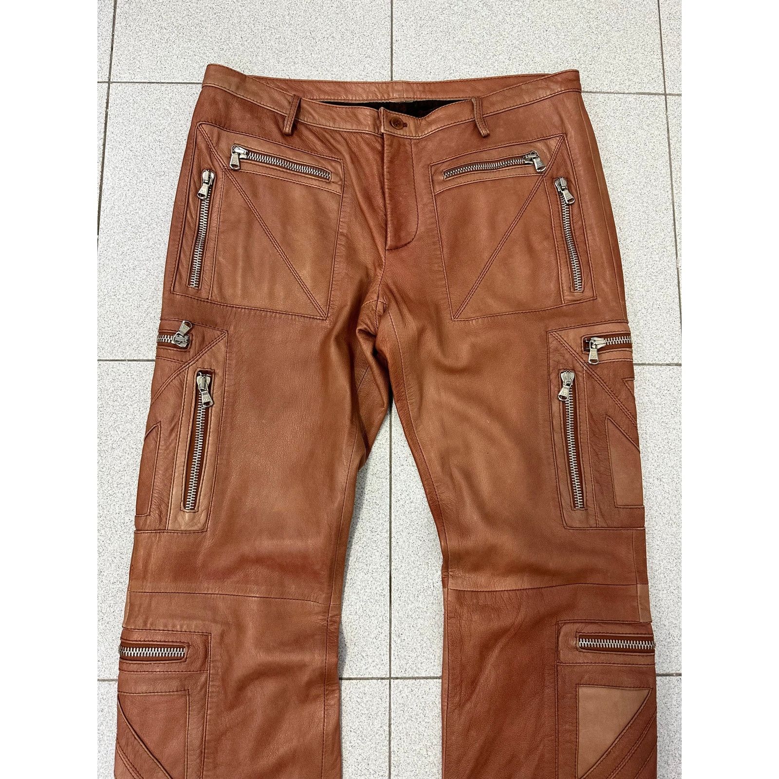 Dolce & Gabbana SS2002 Dolce & Gabbana leather zipper flight cargo pants Size US 34 / EU 50 - 6 Thumbnail