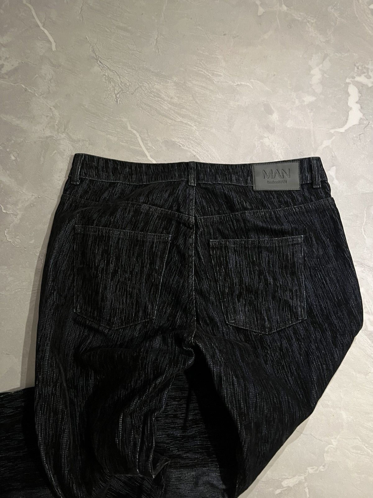 Vintage Distressed Dark Flared Jeans / Balenciaga Style / Retro Y2K Size US 34 / EU 50 - 5 Thumbnail
